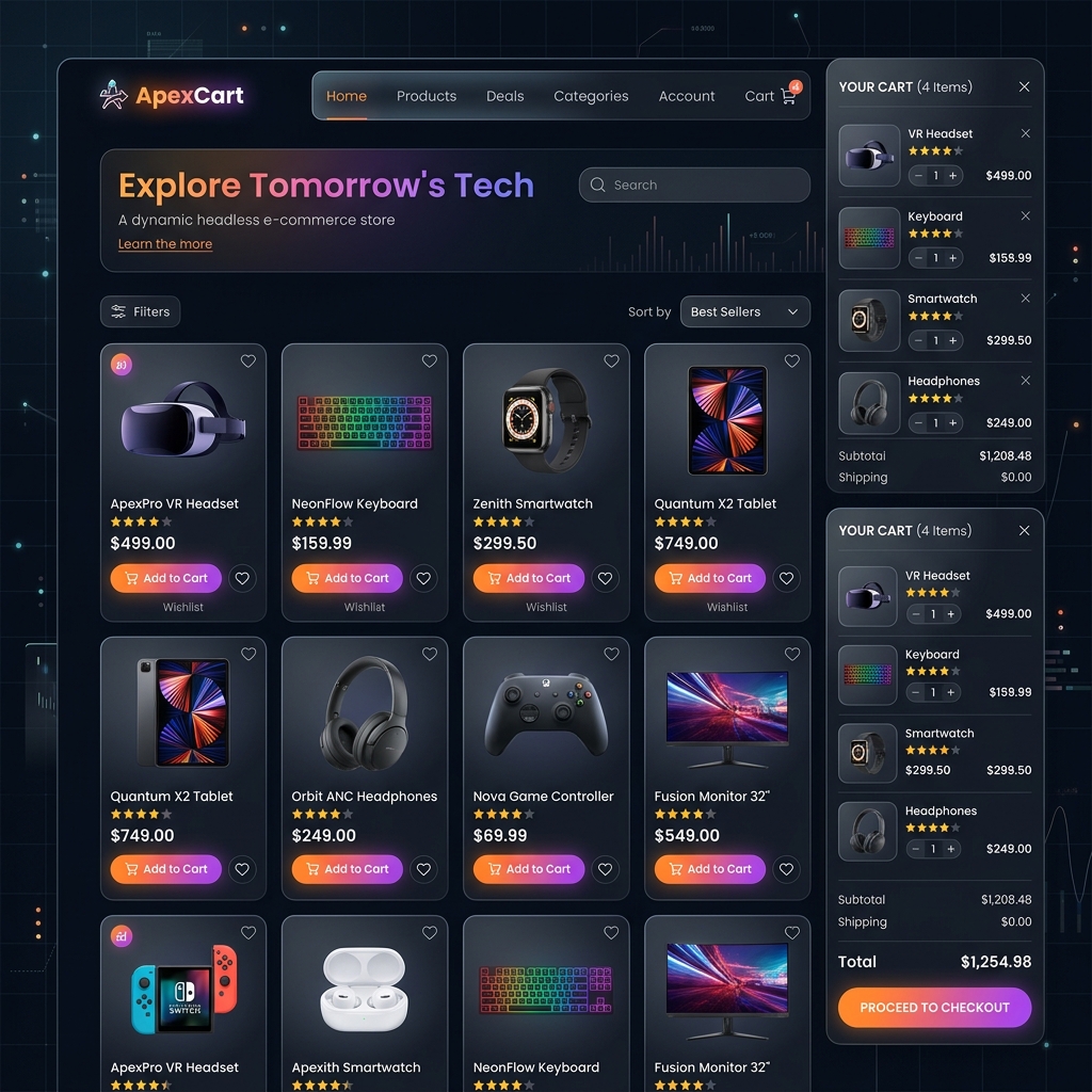 ApexCart headless e-commerce store